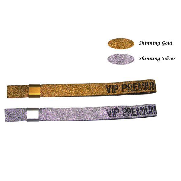 Woven  wristband  with golden/silver yarn | EVPW2146